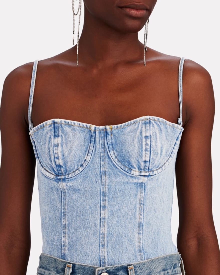 Underwire Denim Corset - Image 1