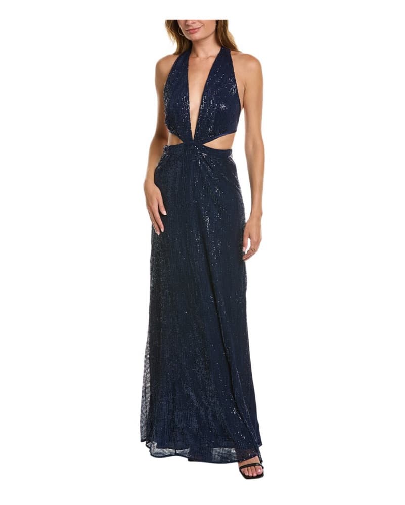 Ramy Brook Blue Sequin Gown - Image 1