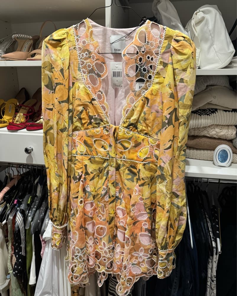 Printed Eyelet-Embroidered Minidress - Image 2
