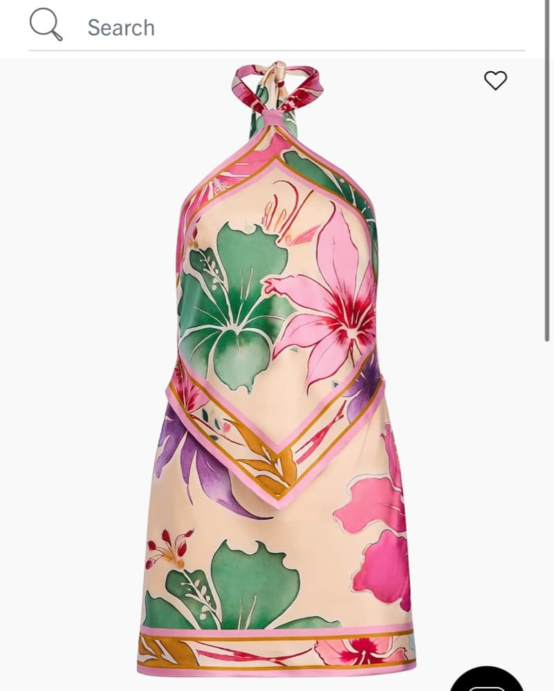 Vibrant Tropical Halter Dress - Image 2