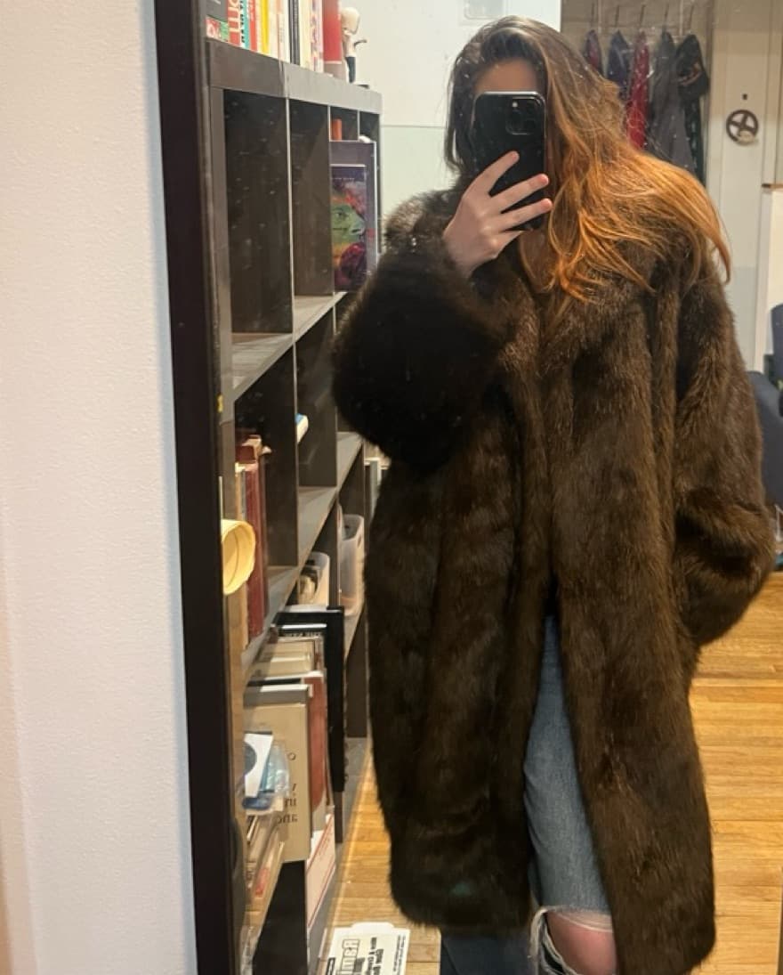 $600 Diesel Faux Fur Coat - Image 1