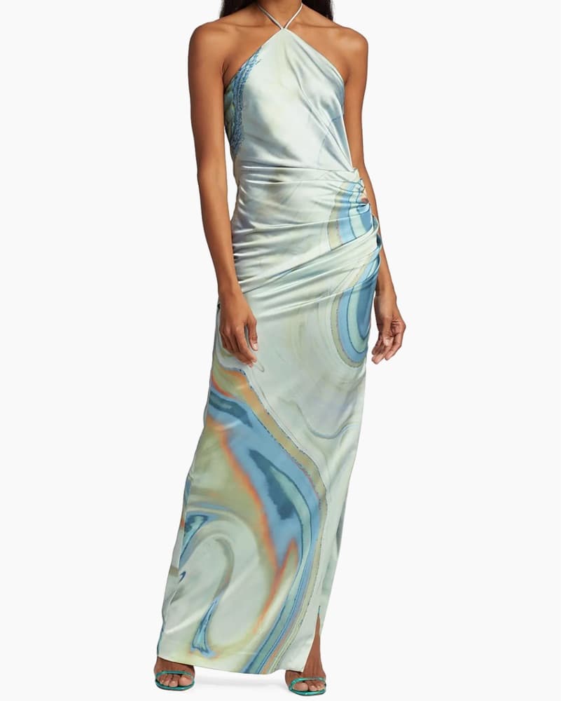 Simkhai Hansel Satin Halterneck Gown - Image 1