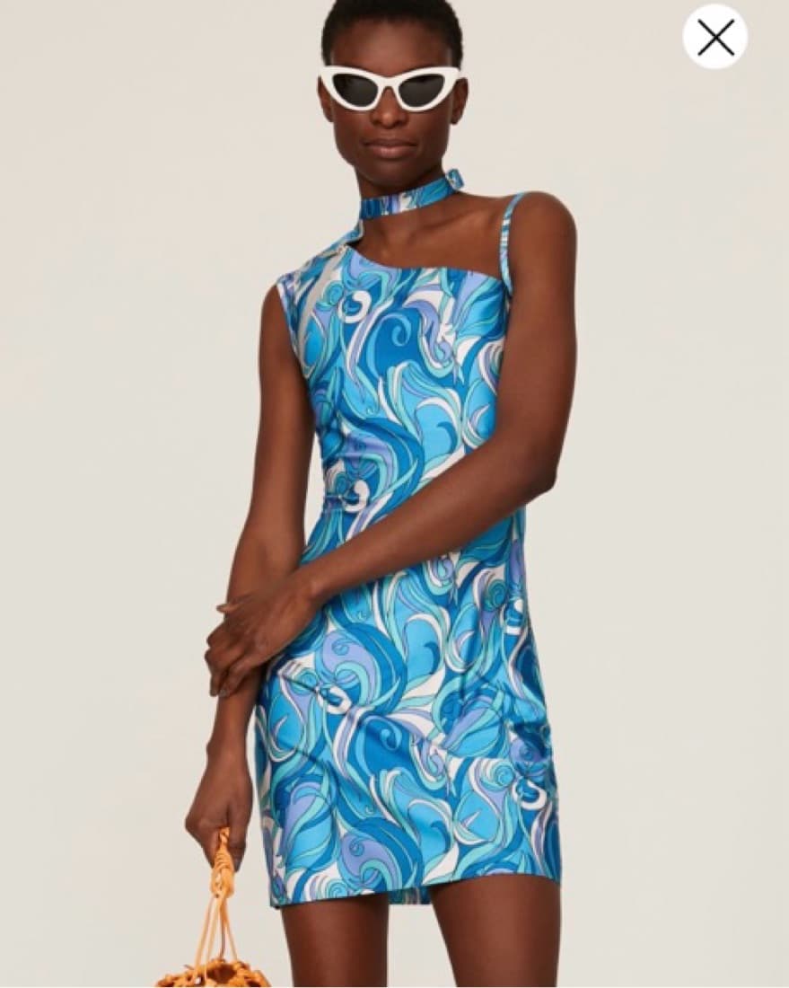 Coperni Patterned One-Shoulder Dress - Image 1