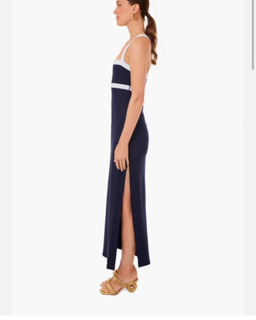 STAUD navy Max Dress - Image 2