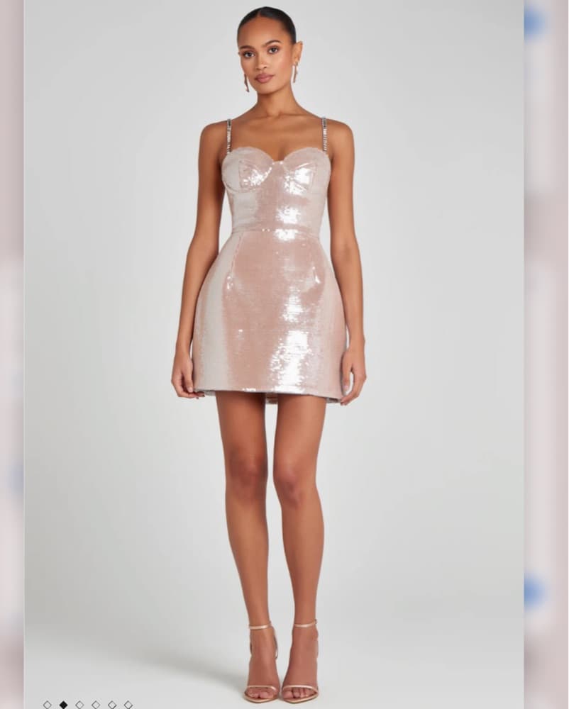 Nadine Merabi Leyton Champagne Dress - Image 1