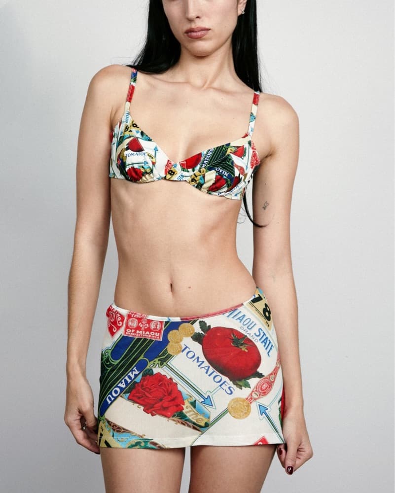 Miaou Elektra Mini Skirt - Figaro - Image 2