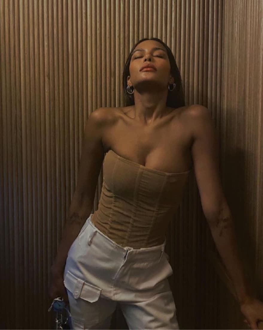 Are You Am I Nude Corset Top - Image 1