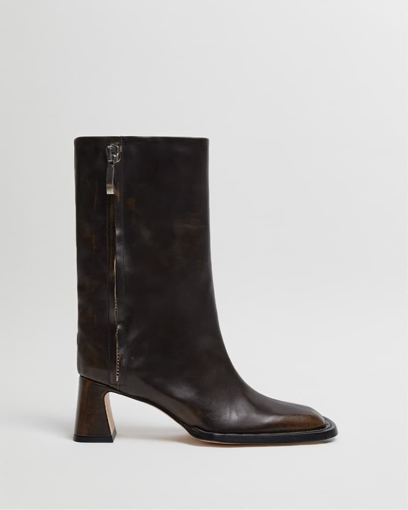 Miista raleigh Camel Brown Heeled Boots - Image 4