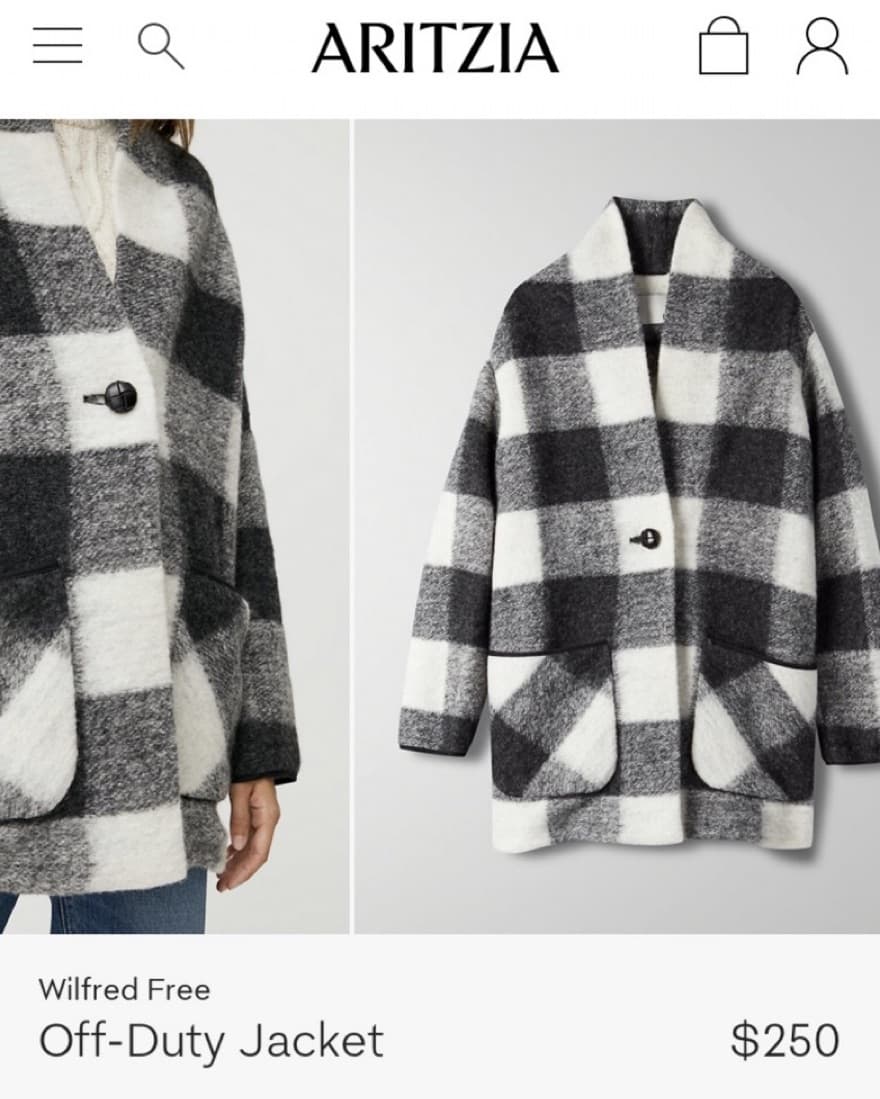 Aritzia Wilfred Checker Jacket - Image 2