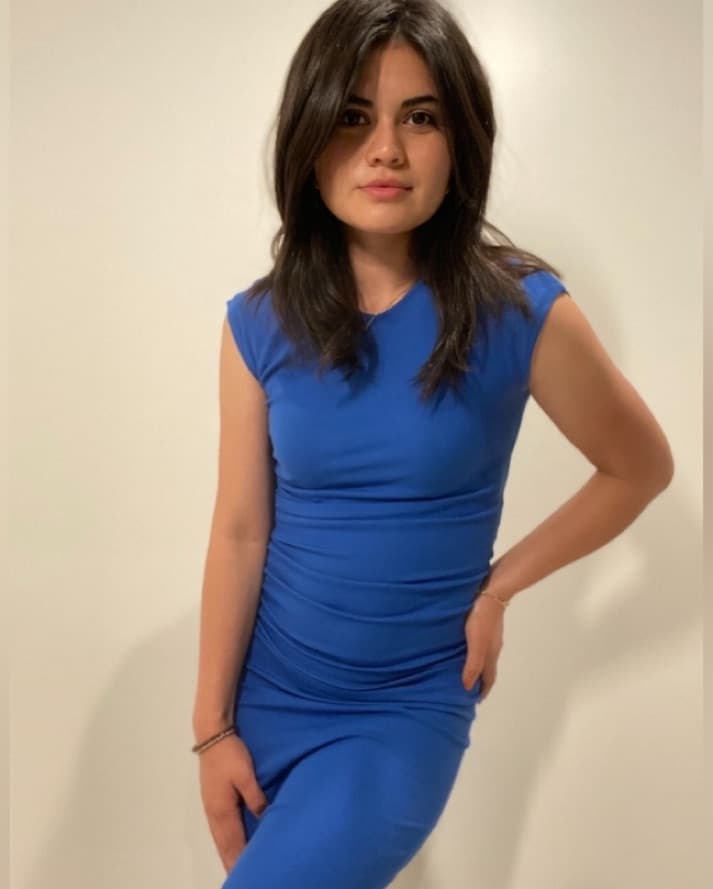 Zara Vibrant Blue Bodycon Dress - Image 2