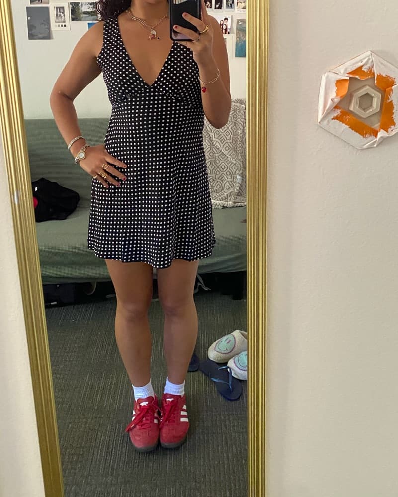 B&W Polka Dot Dress - Image 3
