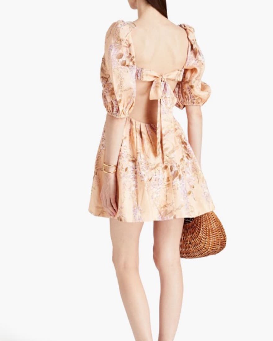 Zimmerman Linen Pleated Mini Dress - Image 2