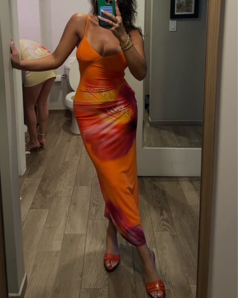 Vibrant Floral Maxi Dress - Image 2