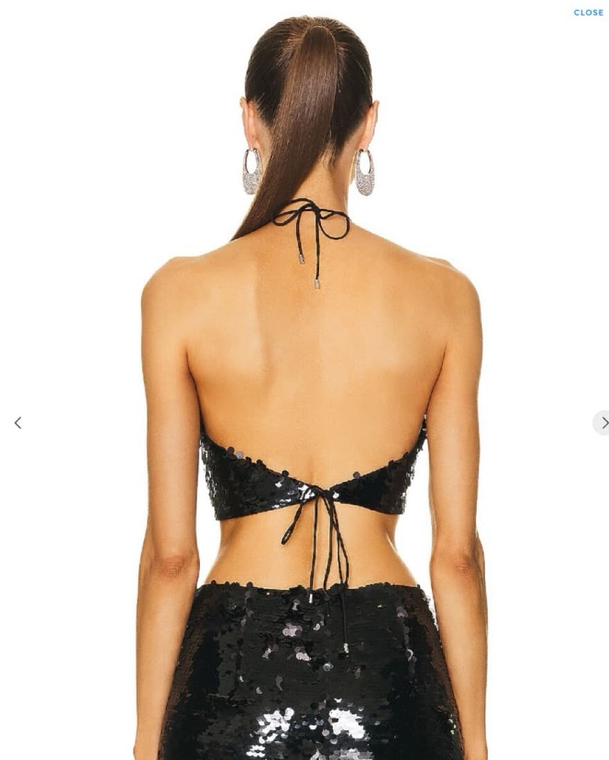 Alexis Sequin Halter Crop Top - Image 2