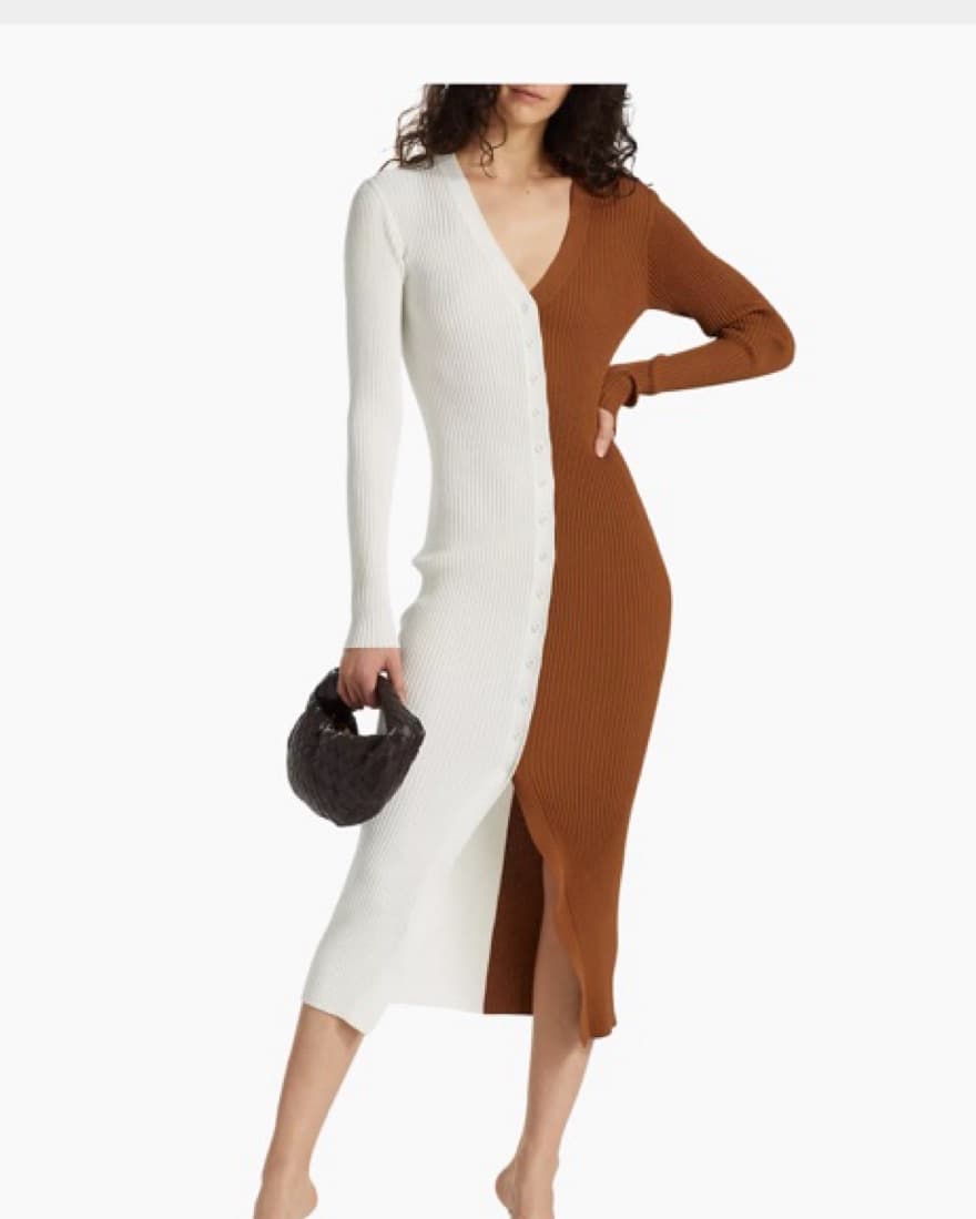Staud Shoko Color Block Dress - Image 1
