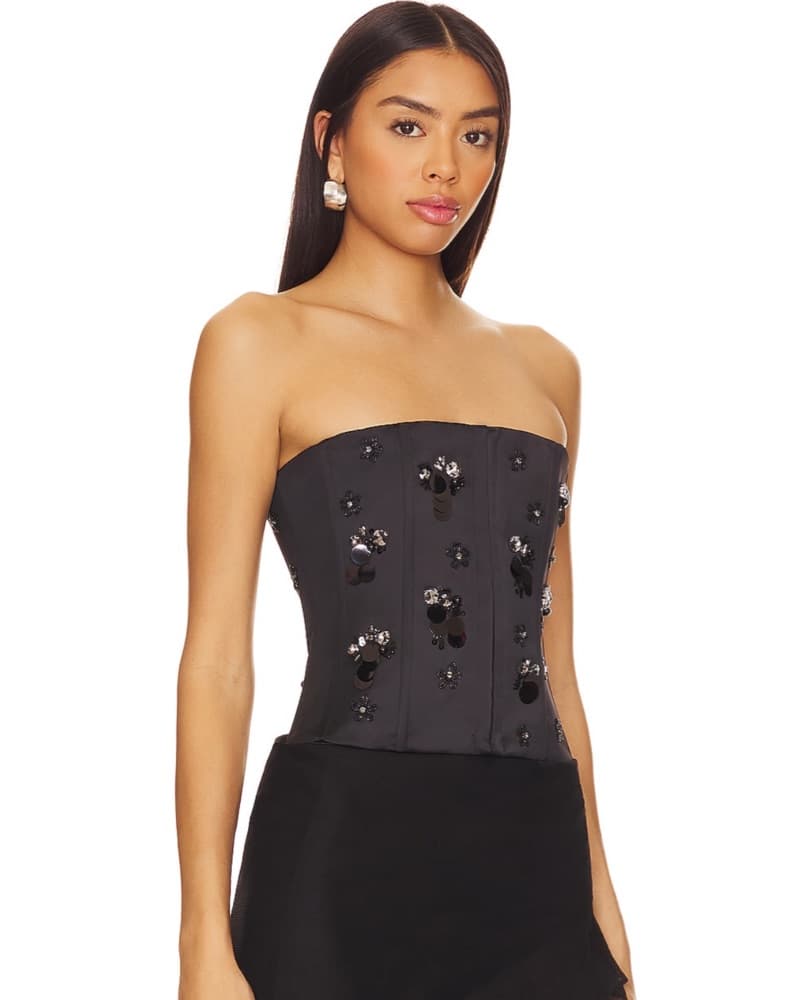 Guizio Satin Embellished Blazer - Image 1