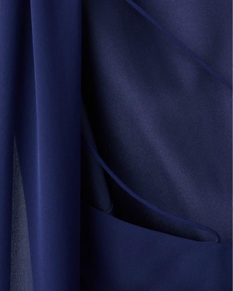Dark Blue Midi Scarf Dress  - Image 6