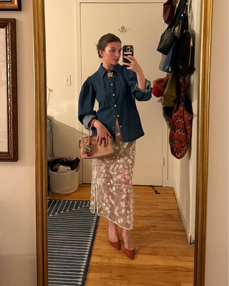 Sequins Sheer Midi Dress - Image 2