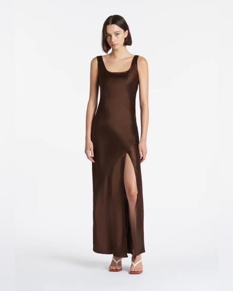 Brown Silk Maxi - Image 1