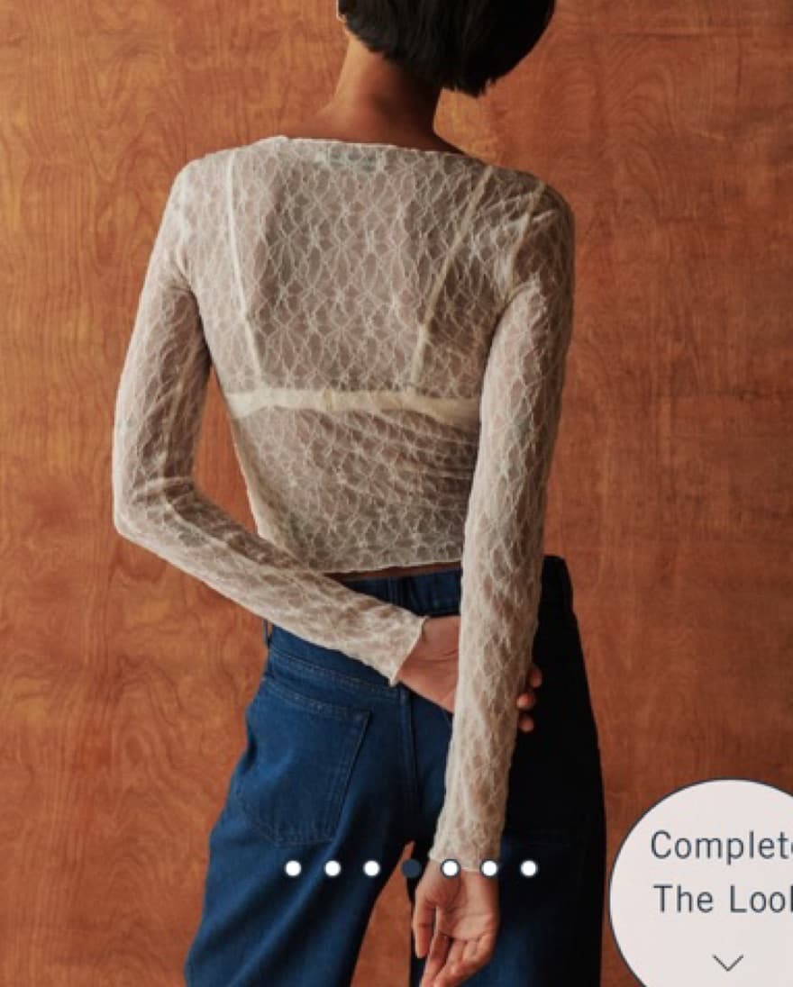 A&F Sheer Lace Top - Image 2
