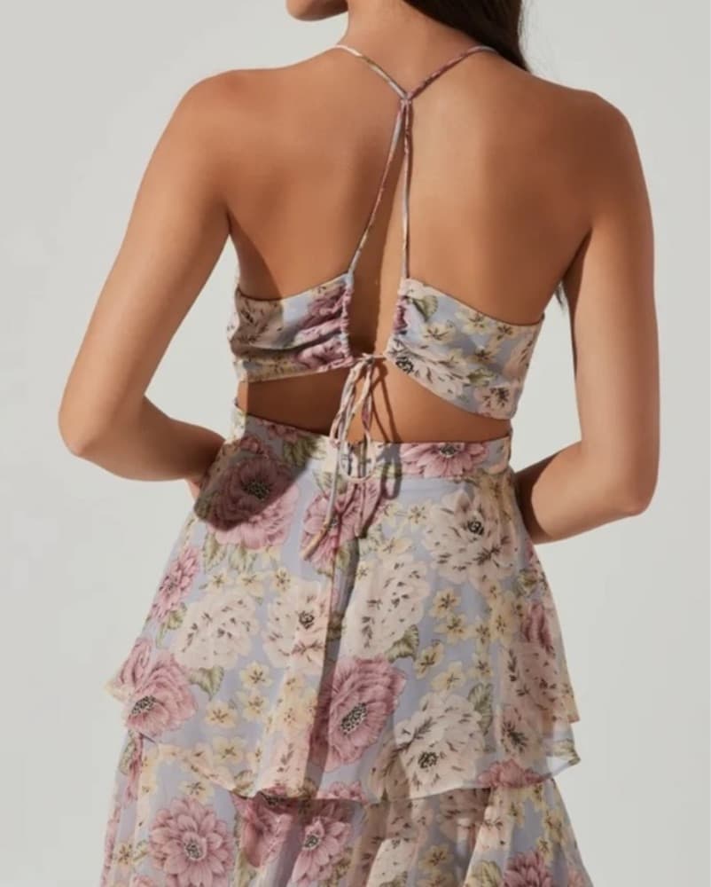 ASTR Floral Print Tiered Dress  - Image 3