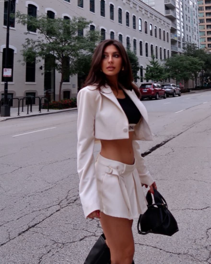 Camila Coelho Cropped Blazer & Skirt - Image 1
