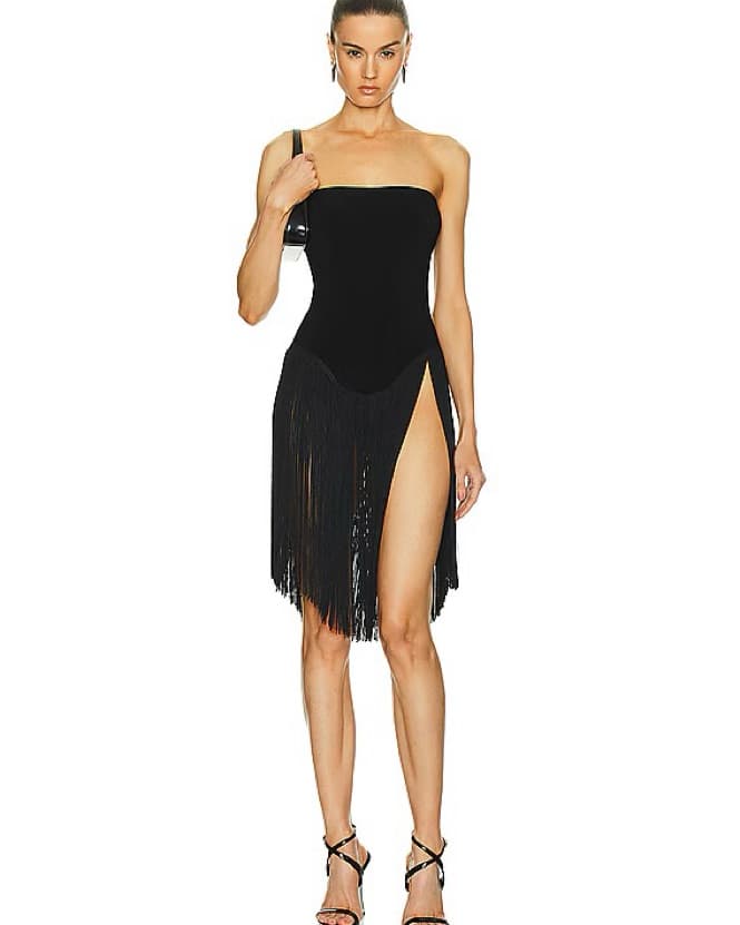 Norma Kamali - Fringe Bishop Dress - Image 3