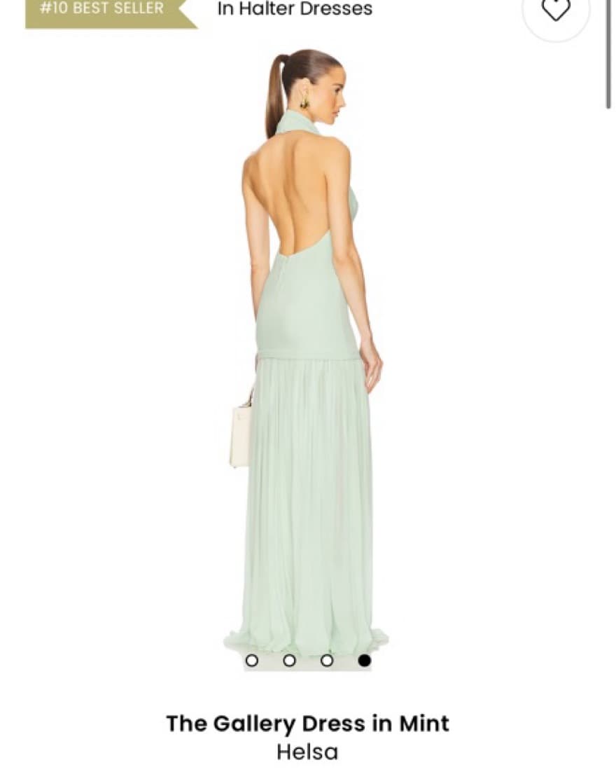 Elegant Mint Green Halter Dress - Image 4