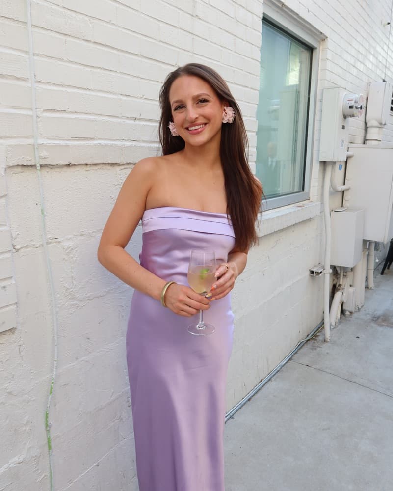 Elegant Lavender Midi Dress - Image 1