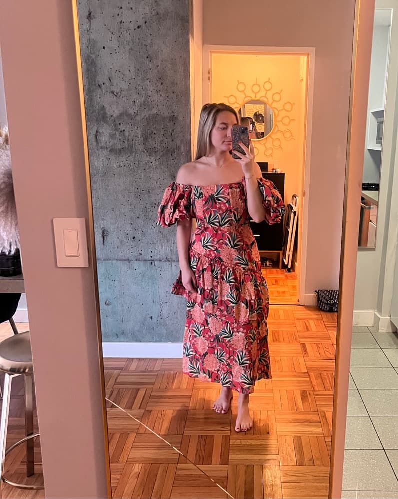 Farm Rio Pineapple Bloom Midi Dress - Image 3