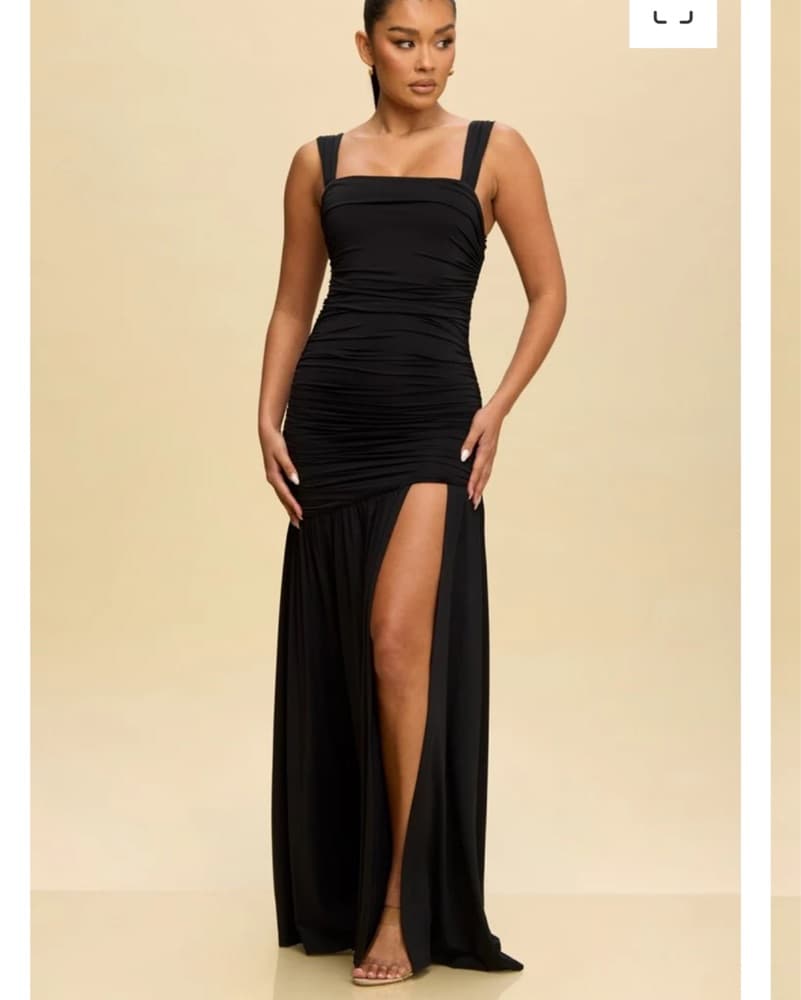 Carly Black Maxi Dress - Image 4