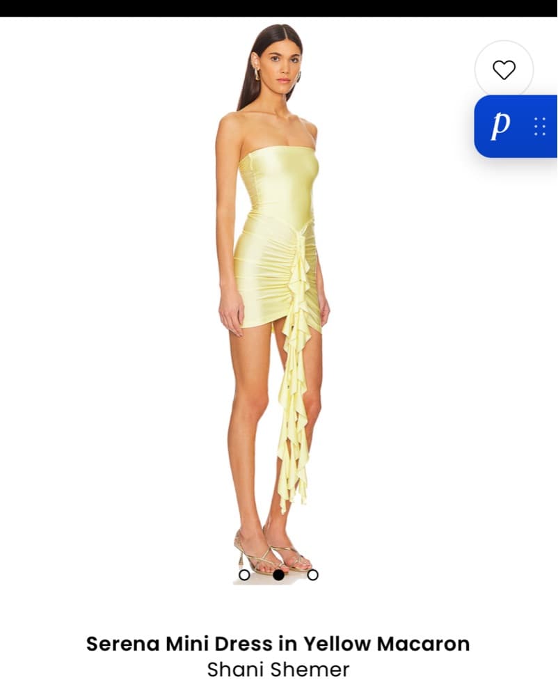 Shani Shemer Yellow Mini Dress - Image 2