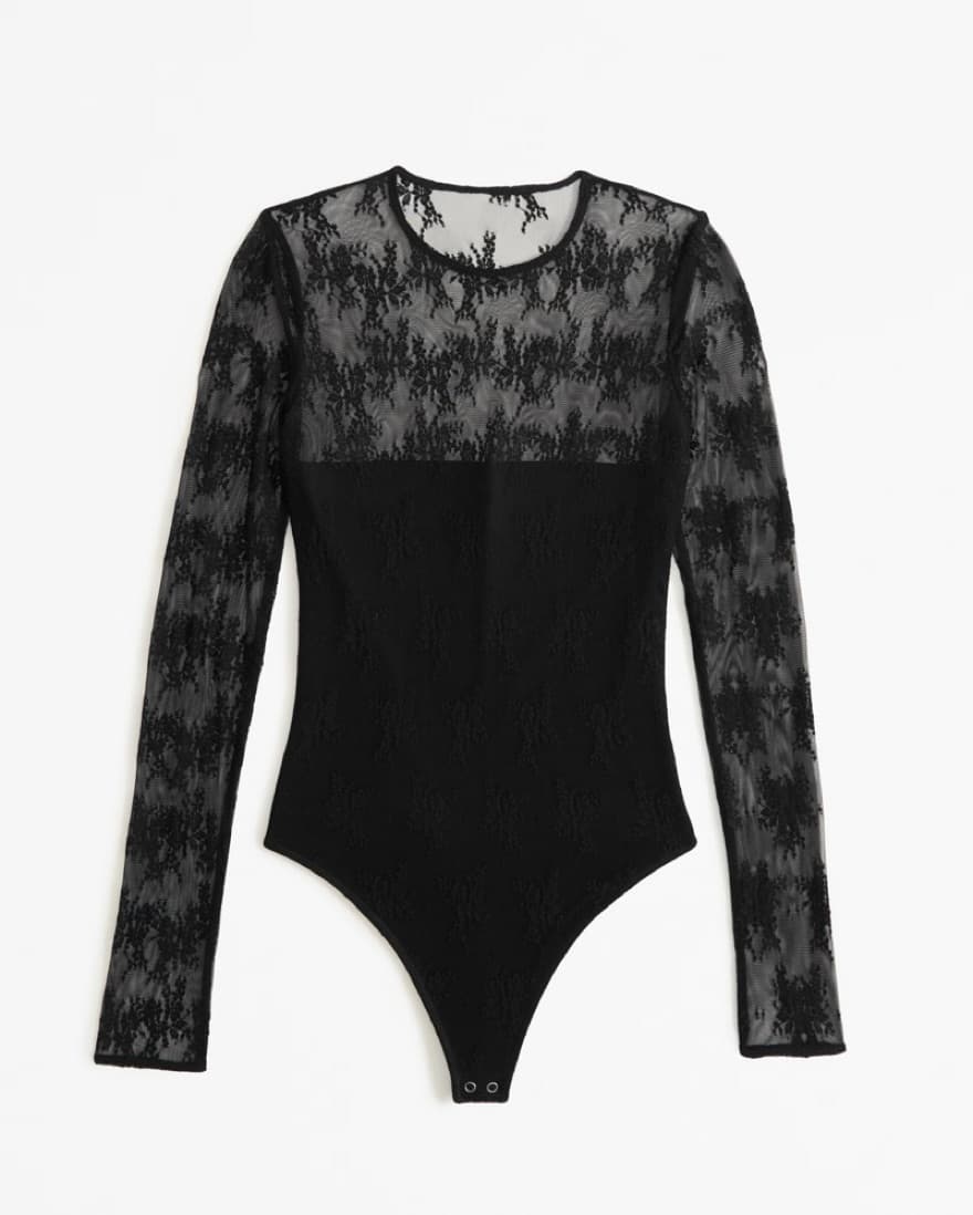 Abercrombie Long sleeve Lace Bodysuit - Image 1