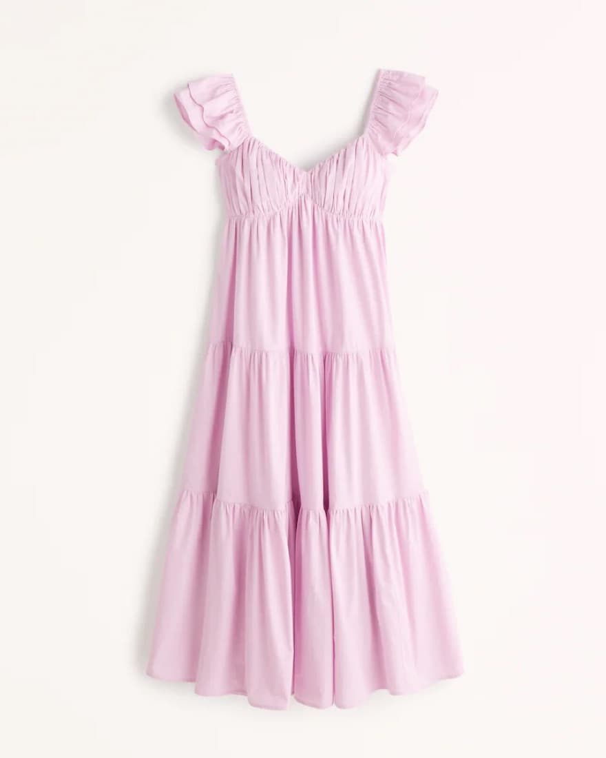 Abercrombie Ruffle Sleeve Midi Dress - Image 2