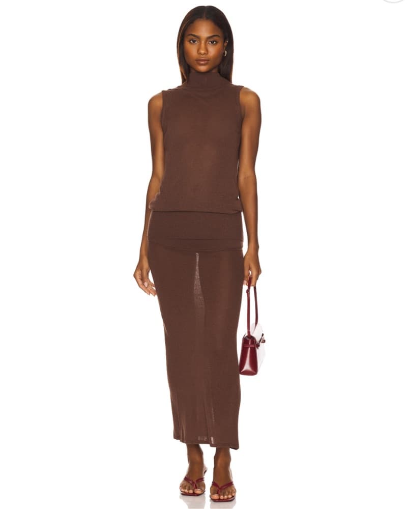 Geel Brown Backless Set with Skirt  - Image 1