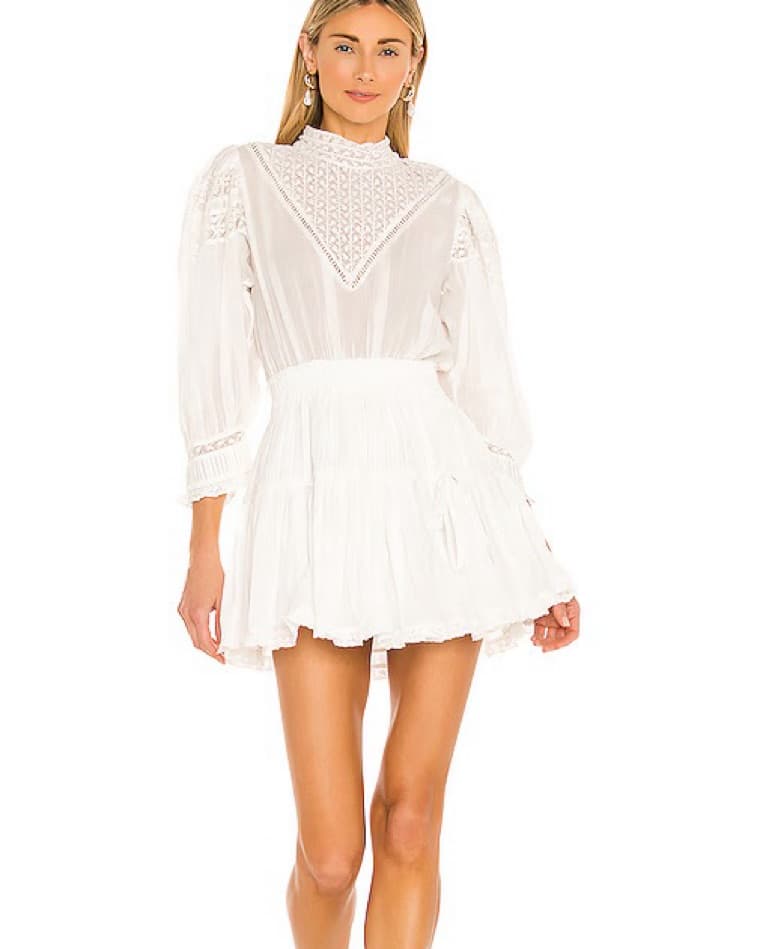 White LoveShackFancy Viola Dress - Image 1