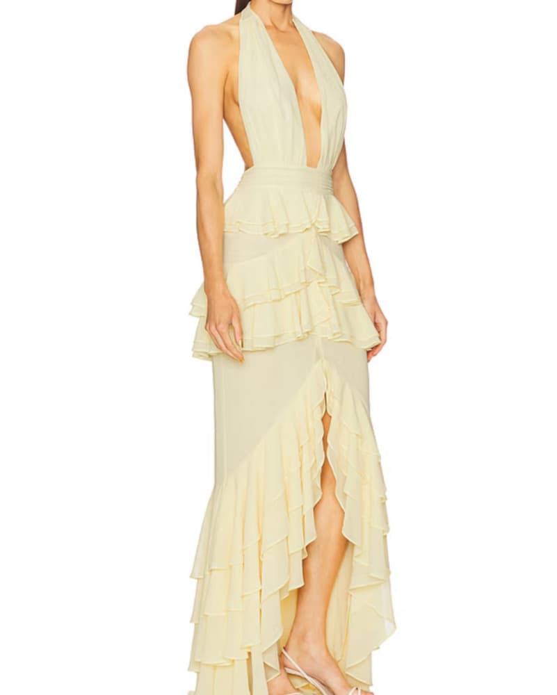 x REVOLVE Clara Bow Gown in Light Yellow - Image 2