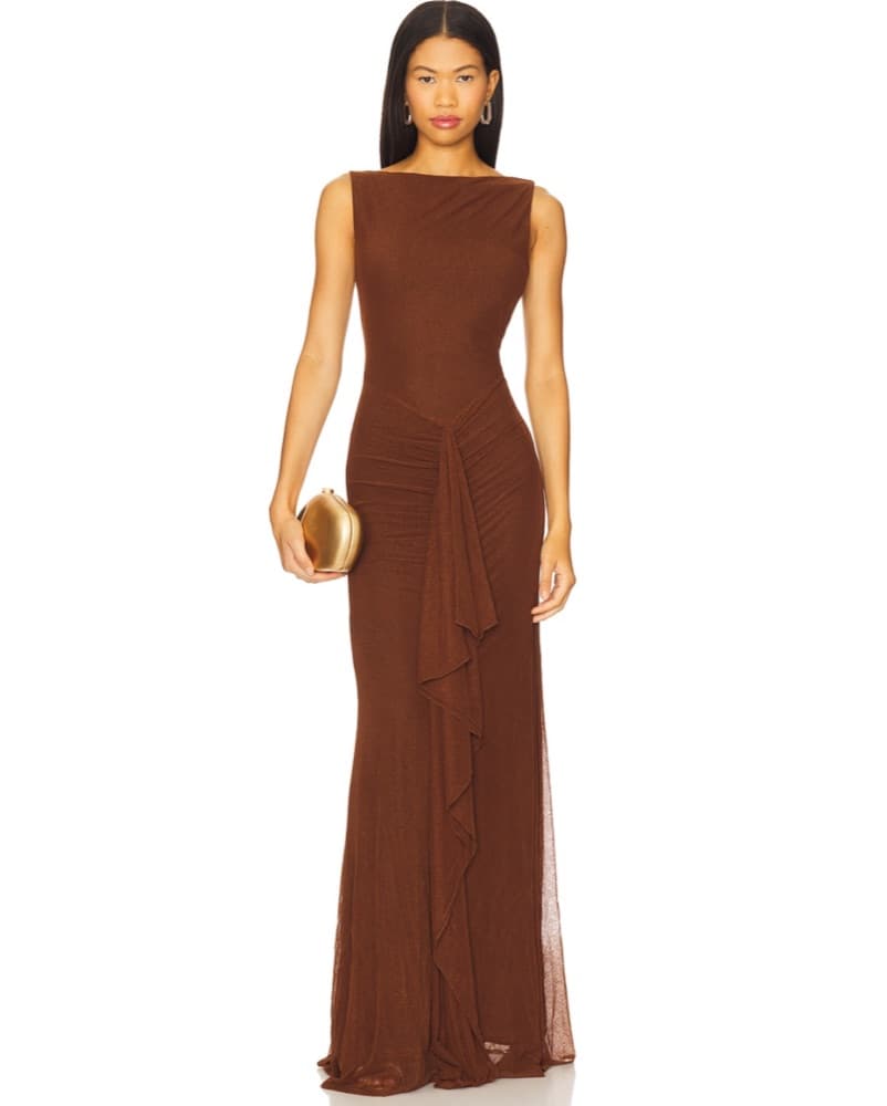 Revolve Brown Gown - Lovers & Friends  - Image 1
