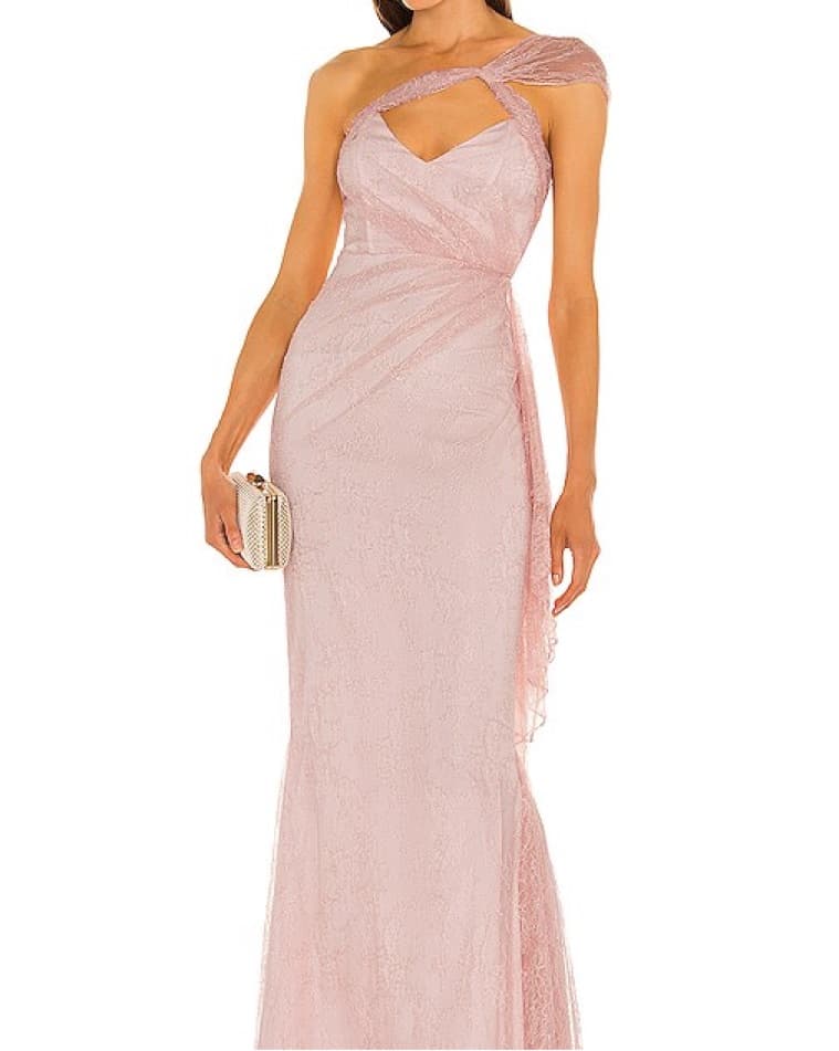 Elegant Pastel Gown and Bridal Party Ensemble - Image 1