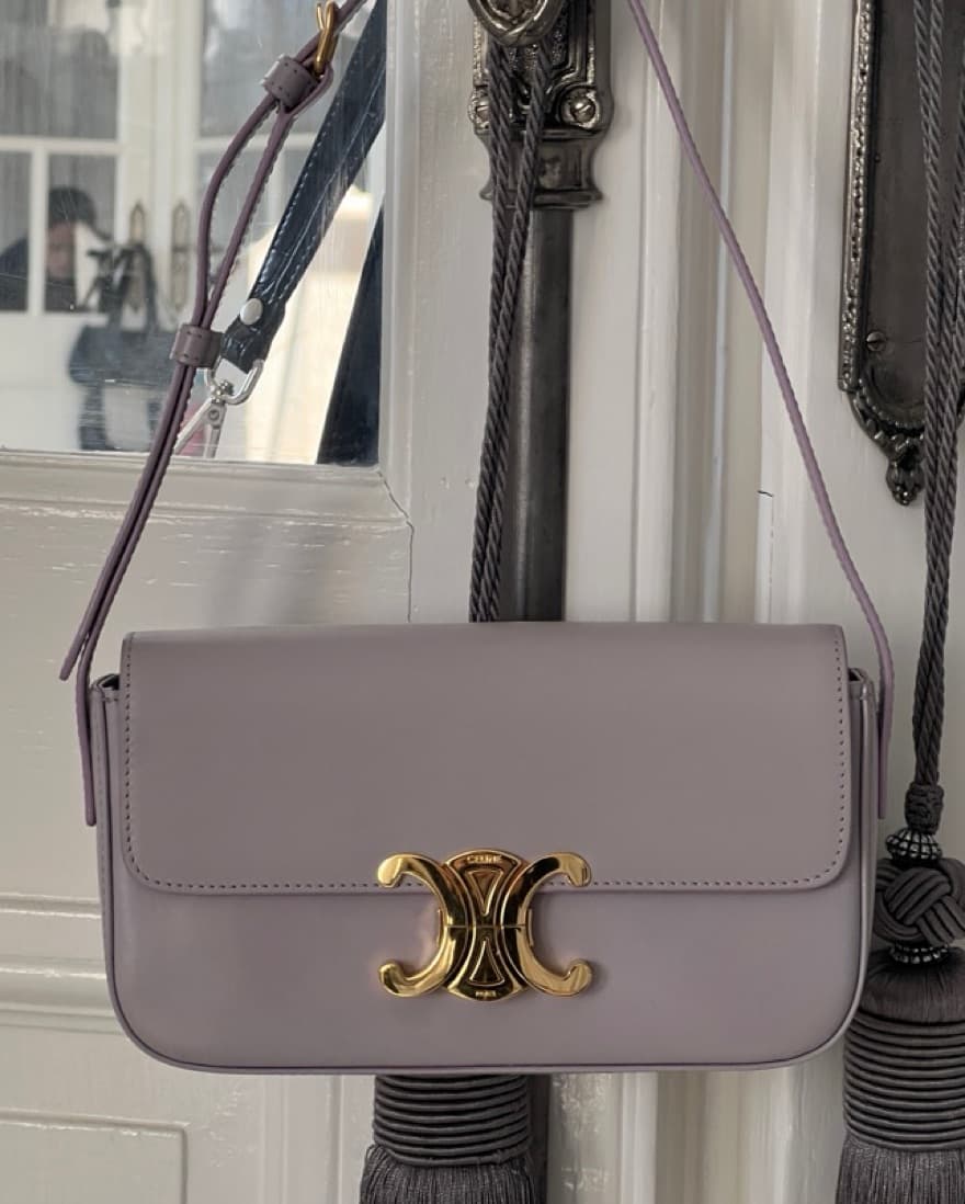 Celine Triomphe Calfskin Shoulder Bag - Image 3
