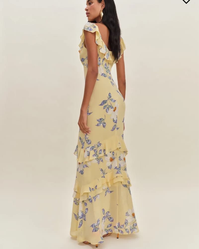 Reformation Floral Ruffle Dress - Image 2