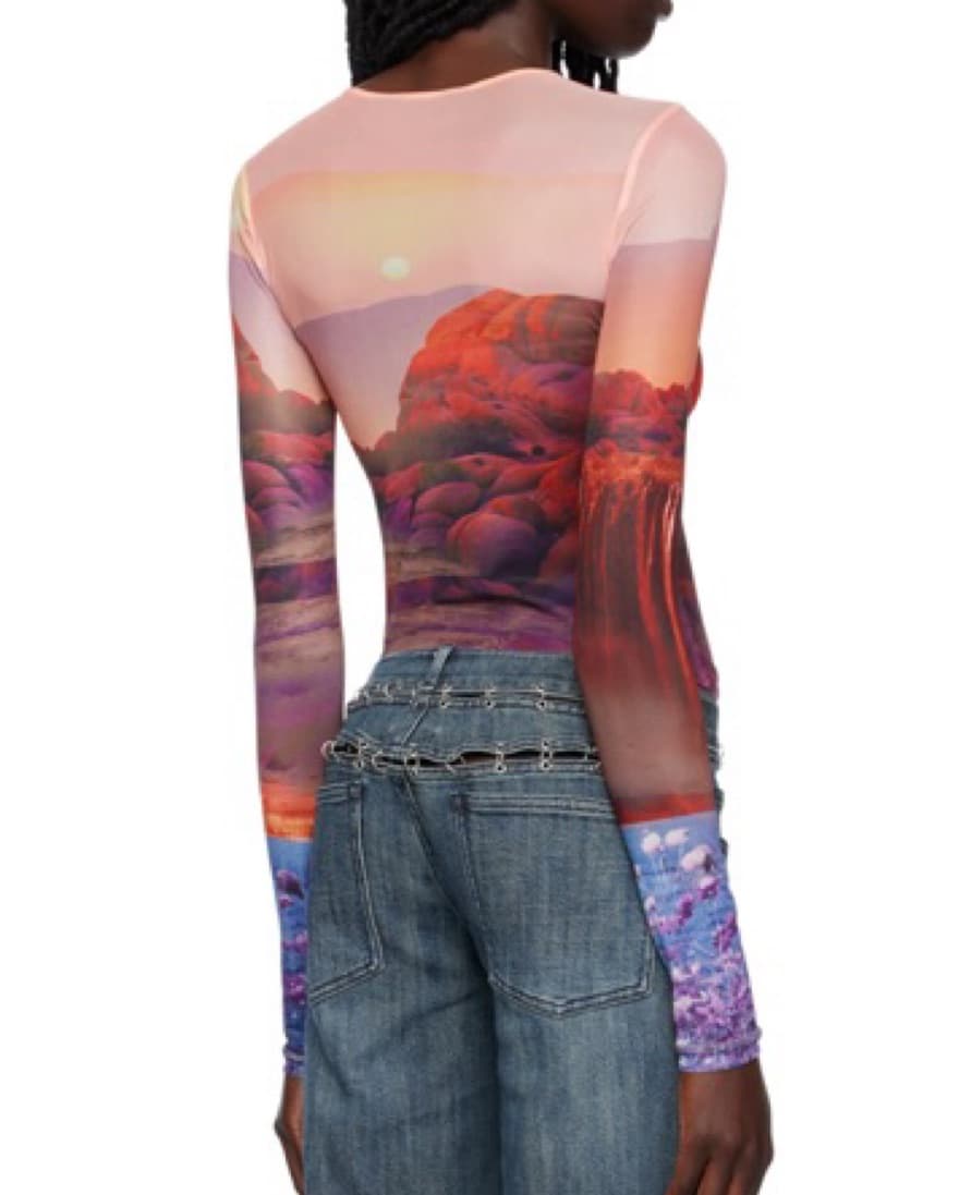Miaou Graphic Long Sleeve Top - Image 2