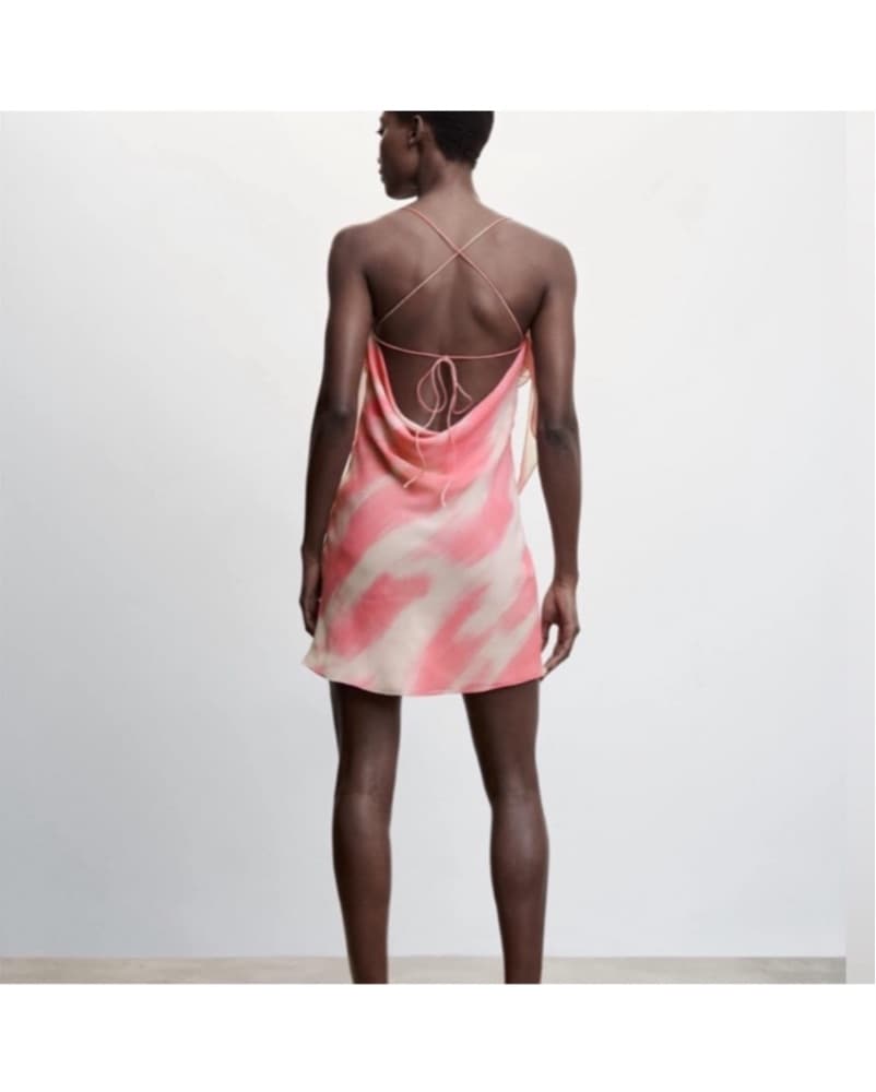 Floral Pink Mini Slip Dress - Image 3