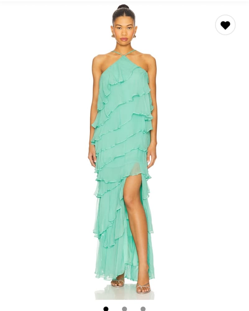 Tiered Ruffle Chiffon Gown - Image 2