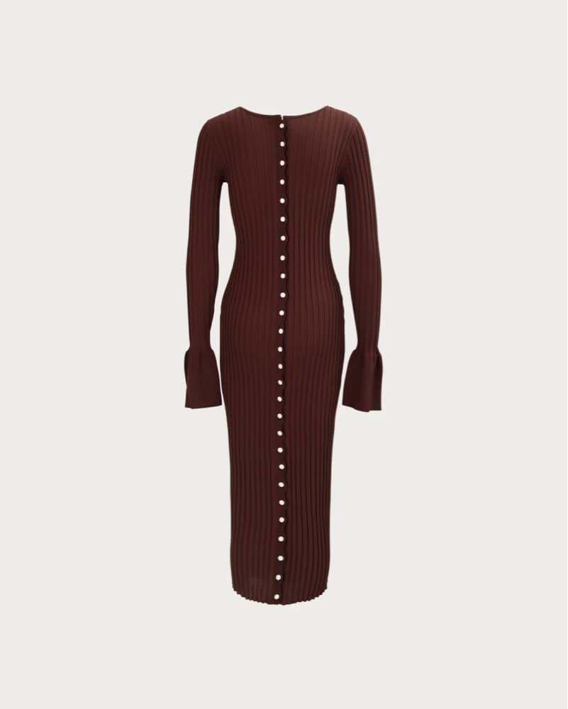 SAME Cuffed Ribbed Knit Dress - Image 3