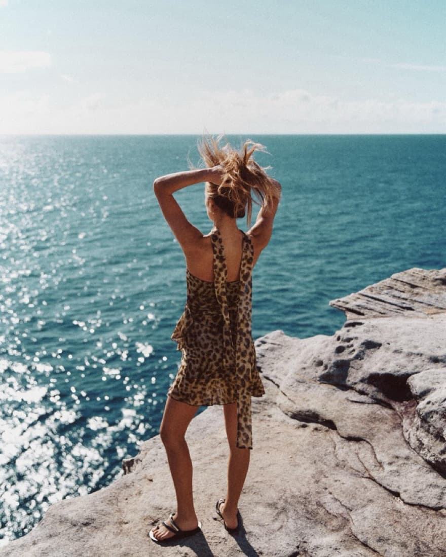 Zara Leopard Dress W Scarf - Image 5