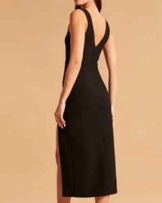 Black V Neck Midi - Image 2