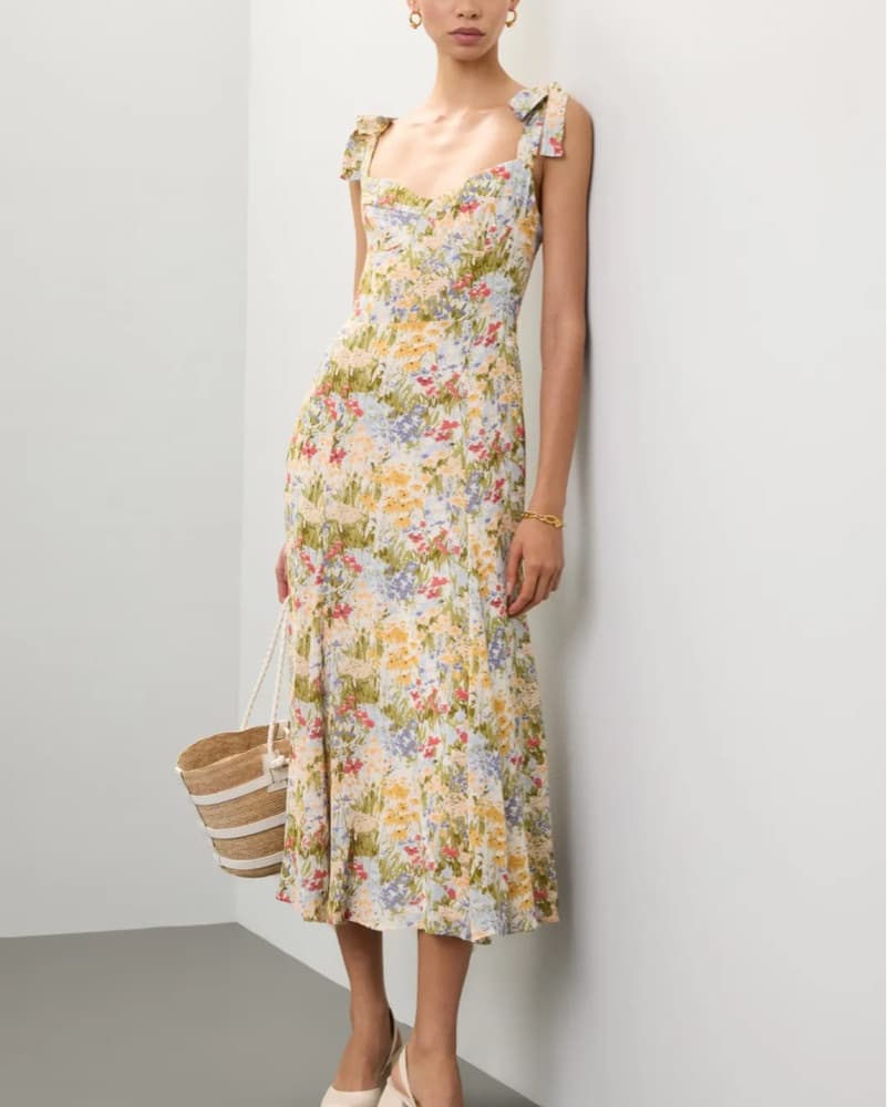 Vibrant Floral Midi Dress - Image 3