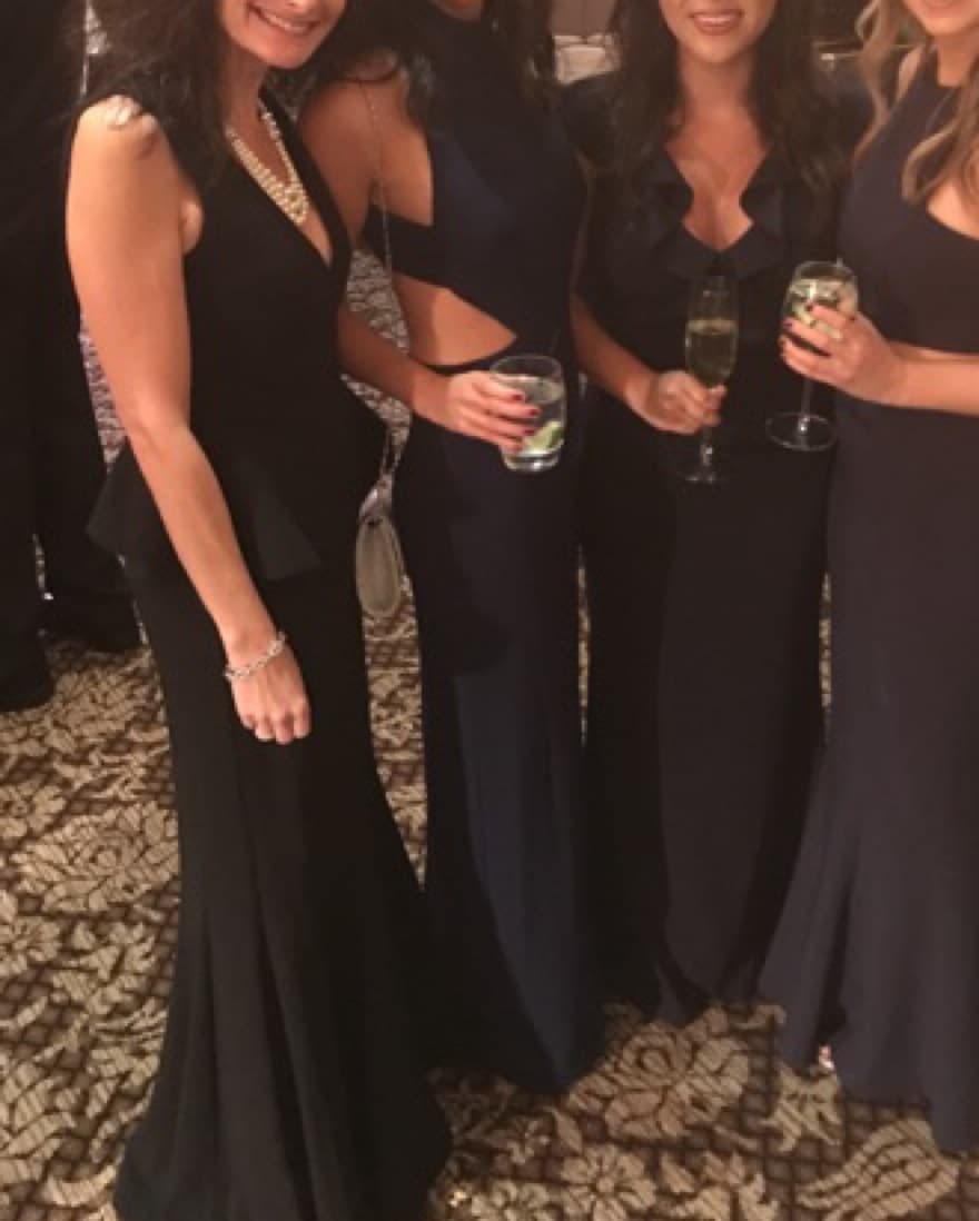 Solace Navy Cross Back Cutout Gown - Image 3