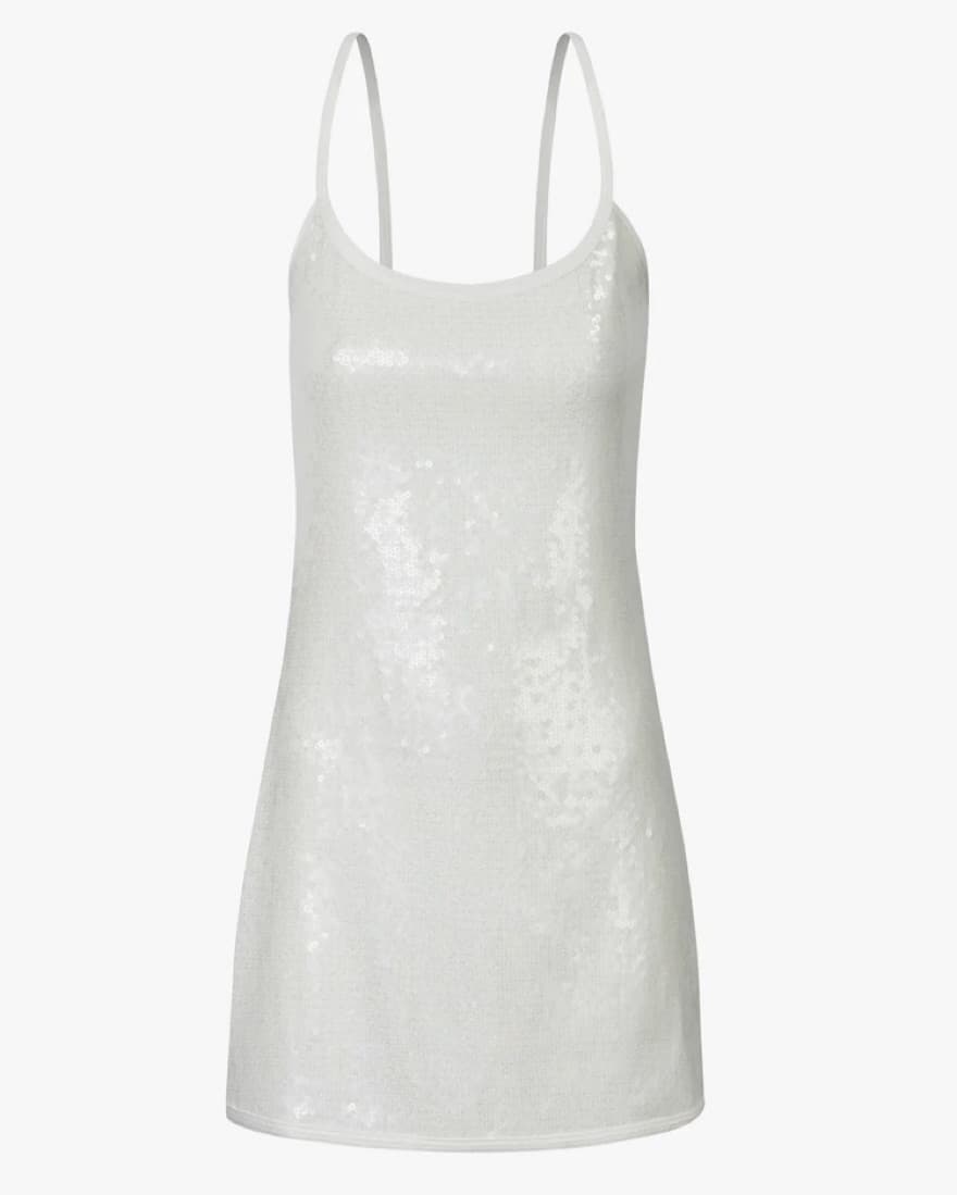 White Sequin Mini Dress  - Image 3